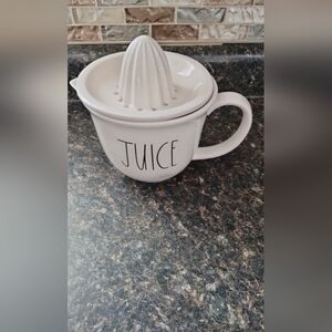 Rae Dunn White Ceramic Juice Squeezer